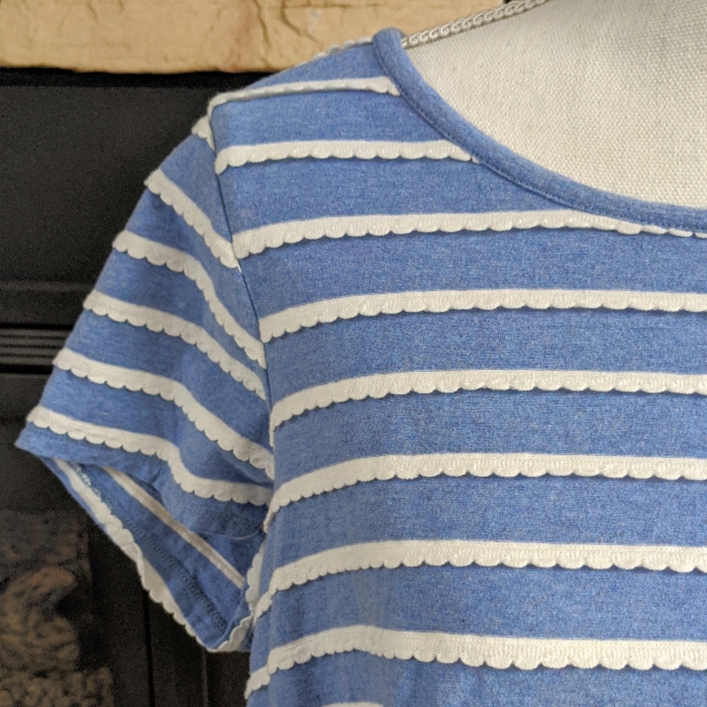 Modcloth Blue & White Stripe Knit Top SZ 1x